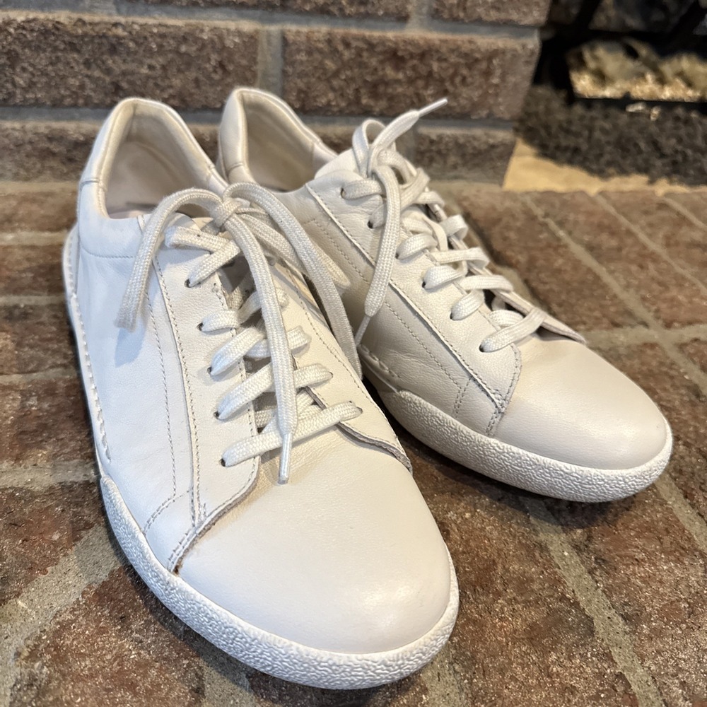 Josef Seibel Womens Claire 01 Off-White Leather Athleisure/Casual Sneakers 9 #85